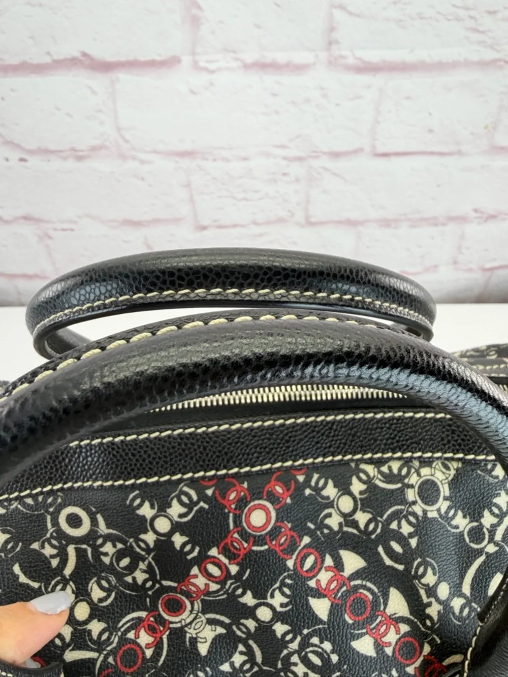 Chanel Coco Optic Graphic Bowler Large Bag